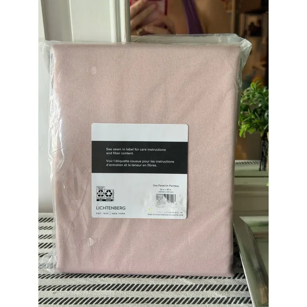 Lichtenberg Blush Pink Curtain Panels 54x95 2 Pack Sealed New